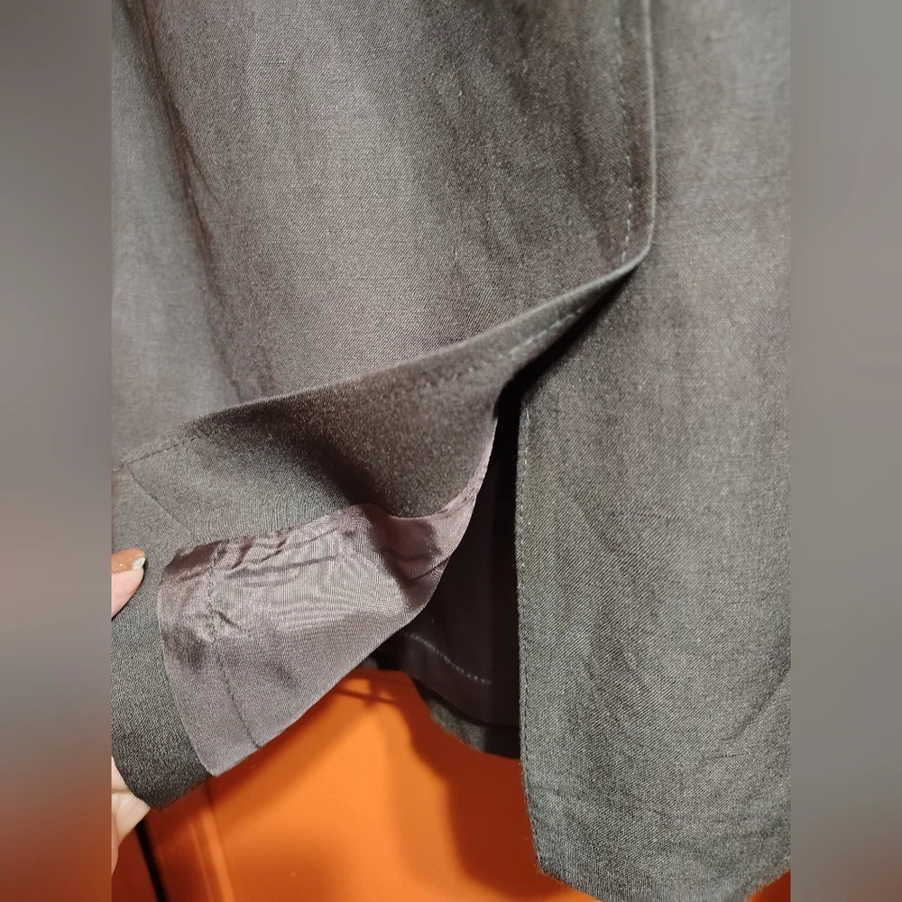 Context Woman Brown Linen Blend 2PC Suit | Size 18W | NWT